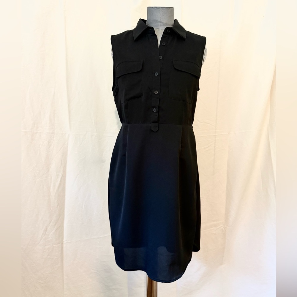 DAVI & DANI Blue Sleeveless Polo Collar Mini Dress